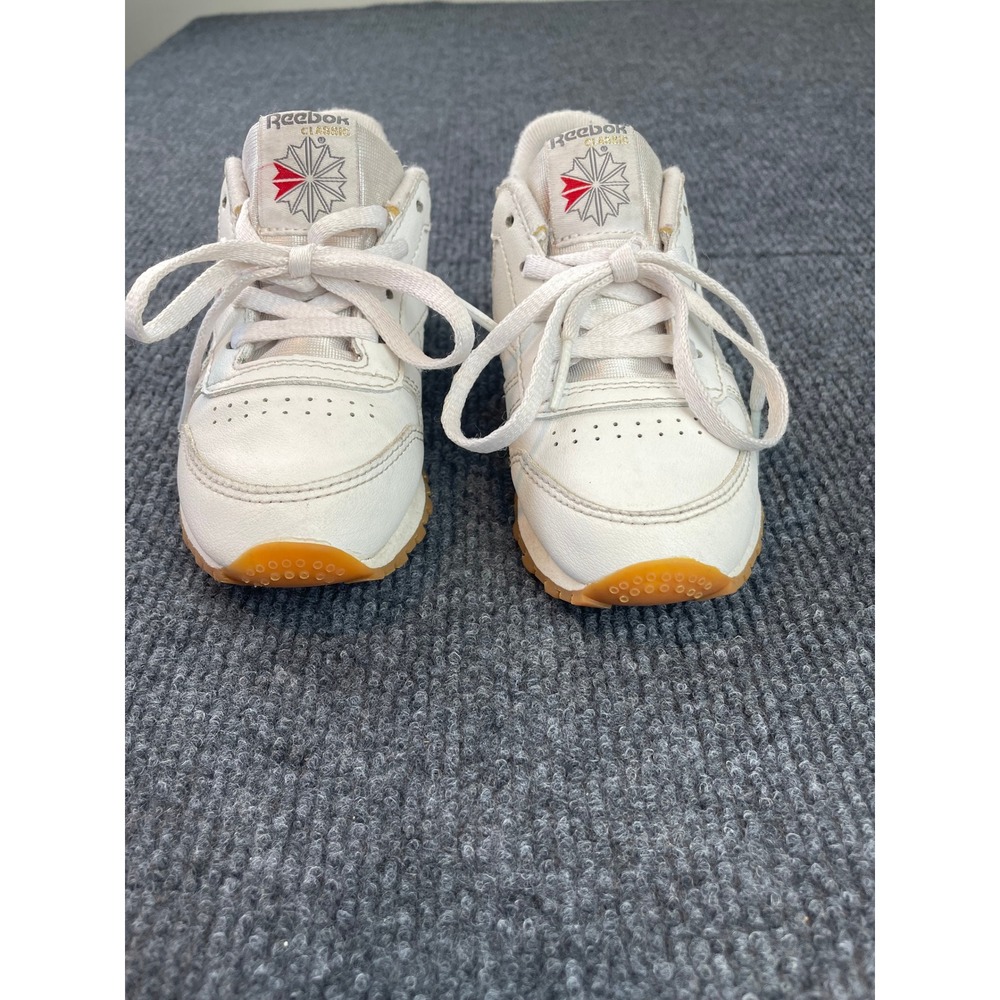 Reebok Classic Leather Toddler Sneakers White Gum V69626 Size 10 Low Top Shoes